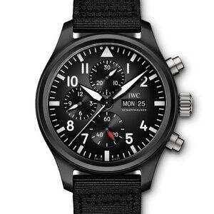 Exceptional IWC Pilot Chronograph Top Gun - Warranty, Box and Papers